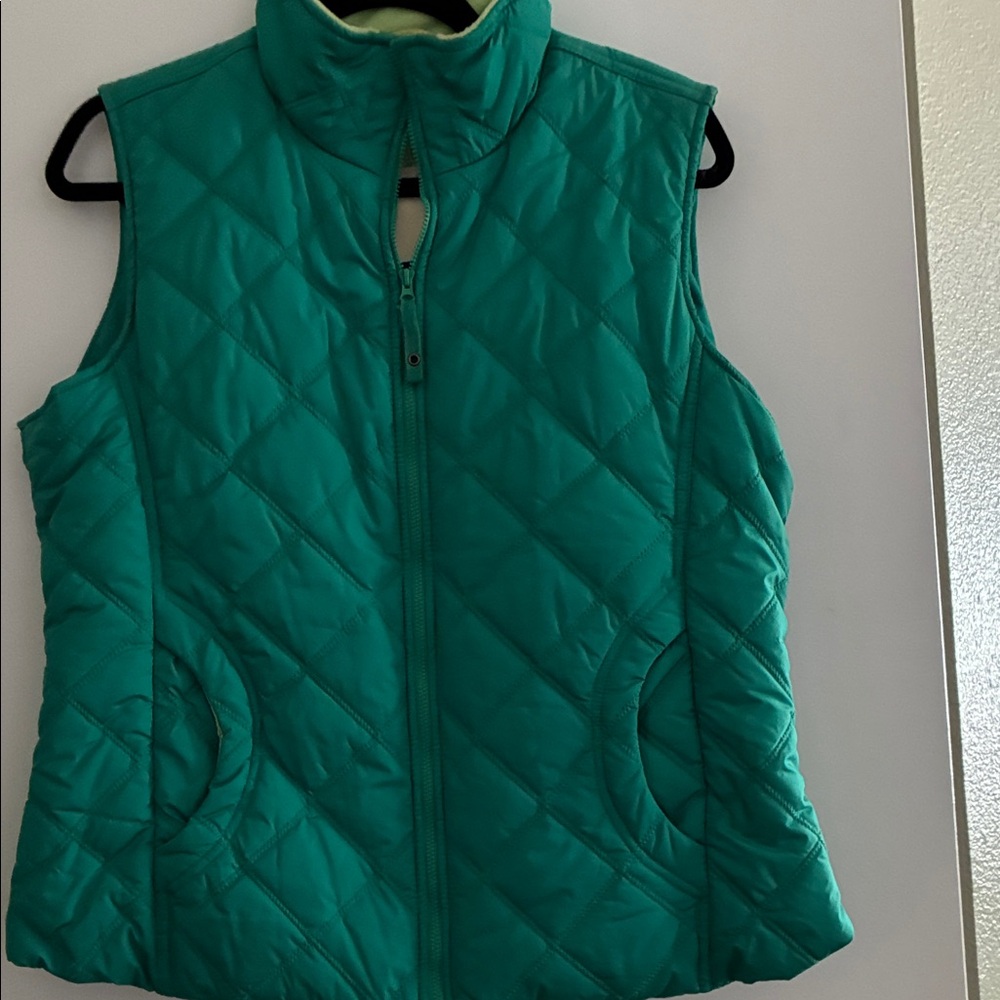 NWT Coldwater Creek Teal Quilted Vest